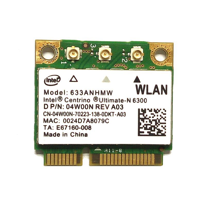 Dell Precision M6700 M6800 Intel Centrino Ultimate-WLAN WIFI N 6300 carta 04W00N Dell Precision M6700 M6800 Intel Centrino Ultimate-WLAN WIFI N 6300 carta 04W00N